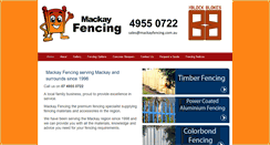 Desktop Screenshot of mackayfencing.com.au