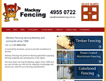 Tablet Screenshot of mackayfencing.com.au